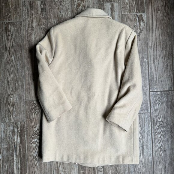 Lands End Overcoat Womens Wool Mohair Coat 14 Cottagecore Embroidered Western - Picture 8 of 8